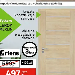 Skrzydło drzwiowe pokojowe ARAK dąb marrone 80 cm