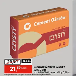 Cement OŻARÓW CZYSTY 42,5, 25 kg