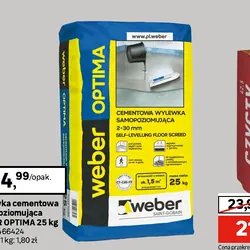 Wylewka cementowa samopoziomująca WEBER OPTIMA 25 kg