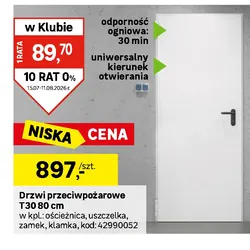 Drzwi przeciwpożarowe T30
