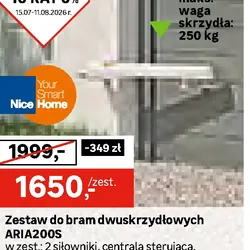 Zestaw do bram dwuskrzydłowych ARIA200S