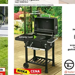 Grill węglowy z żeliwnym rusztem ANGULAR