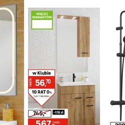 Zestaw szafka z umywalką i lustrem POINT 60 cm