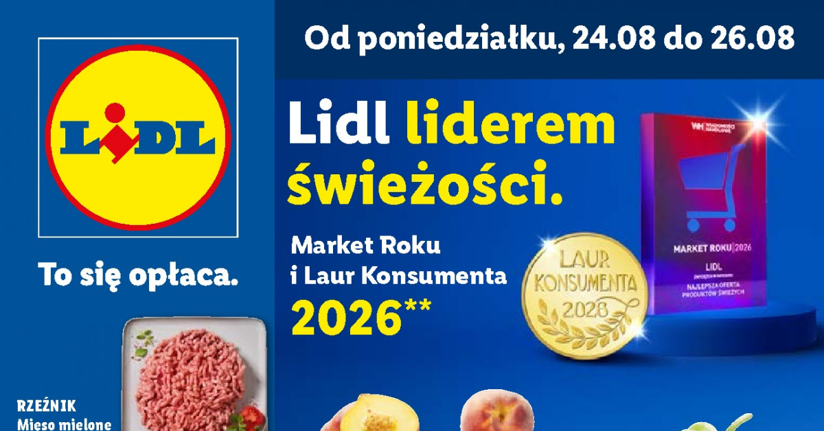 Nowa gazetka Lidl (24–26.08): Sprawdź promocje, które naprawdę warto - oszczędzisz fortunę!