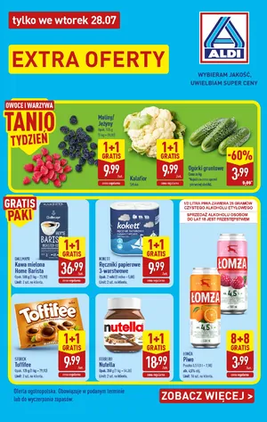 Extra oferta tylko we wtorek 28.07