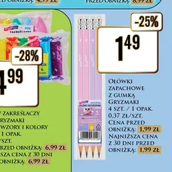 Ołówki zapachowe z gumką Gryzmaki