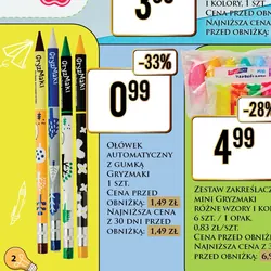 Ołówek automatyczny z gumką Gryzmaki