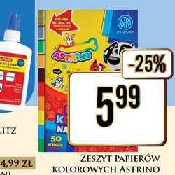 Zeszyt papierów kolorowych Astrino