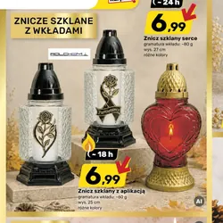 Znicz szklany z aplikacją