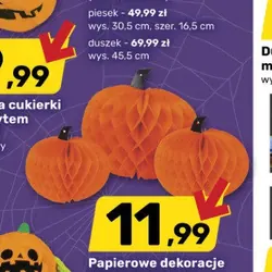 Papierowe dekoracje dynie Halloween