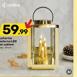 Latarnia solarna LED ze szkłem