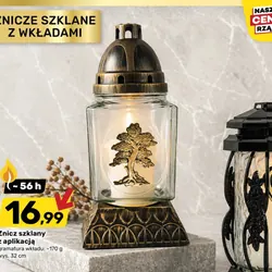 Znicz szklany z aplikacją
