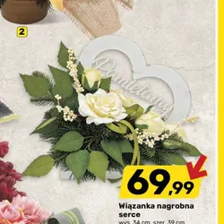 Wiązanka nagrobna serce