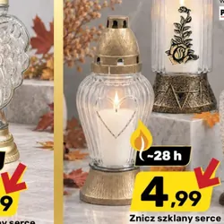 Znicz szklany serce