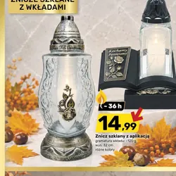 Znicz szklany z aplikacją