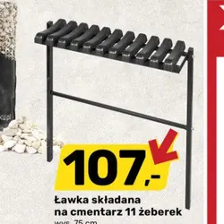 Ławka składana na cmentarz 11 żeberek