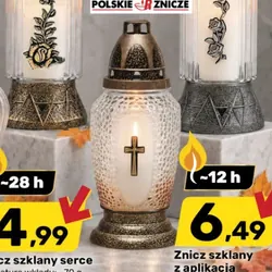 Znicz szklany z aplikacją