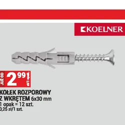 KOŁEK ROZPOROWY Z WKRĘTEM 6x30 mm