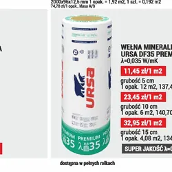 WEŁNA MINERALNA URSA DF35 PREMIUM