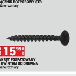 WKRĘT FOSFATOWANY Z GWINTEM DO DREWNA