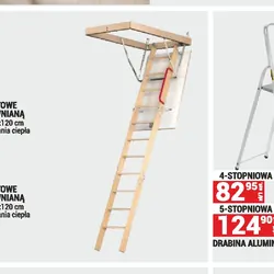 SCHODY SEGMENTOWE SKŁADANE Z DREWNIANĄ DRABINKĄ OLO