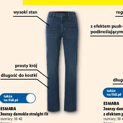 Jeansy damskie straight fit