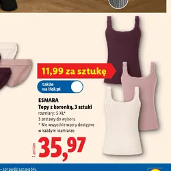 Topy z koronką