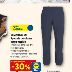 Spodnie termiczne cargo męskie