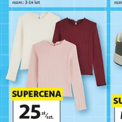 T-shirt dziewczęcy z długim rękawem