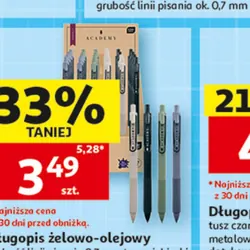 Długopis żelowo-olejowy
