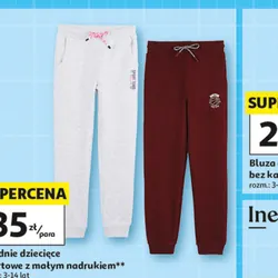 Spodnie dziecięce sportowe z małym nadrukiem