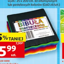 Bibuła marszczona, kostka