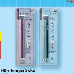 Zestaw 3 ołówków HB + temperówka