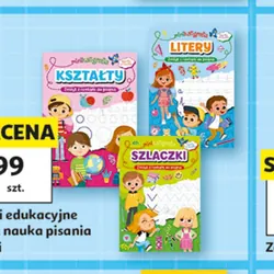 Książeczki edukacyjne dla dzieci, nauka pisania z rowkami