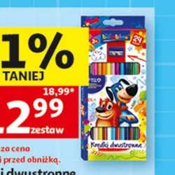Kredki dwustronne + temperówka