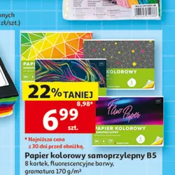 Papier kolorowy samoprzylepny B5