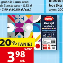 Zeszyt A5 papierów kolorowych samoprzylepnych