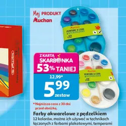 Farby akwarelowe z pędzelkiem