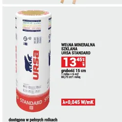WEŁNA MINERALNA SZKLANA URSA STANDARD