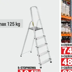 Drabina aluminiowa domowa 5-stopniowa