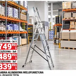 Drabina aluminiowa wielofunkcyjna 3-częściowa 3x9