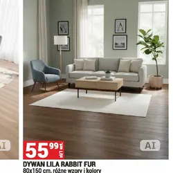 DYWAN LILA RABBIT FUR
