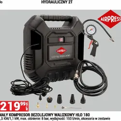 MAŁY KOMPRESOR BEZOLEJOWY WALIZKOWY HLO 180