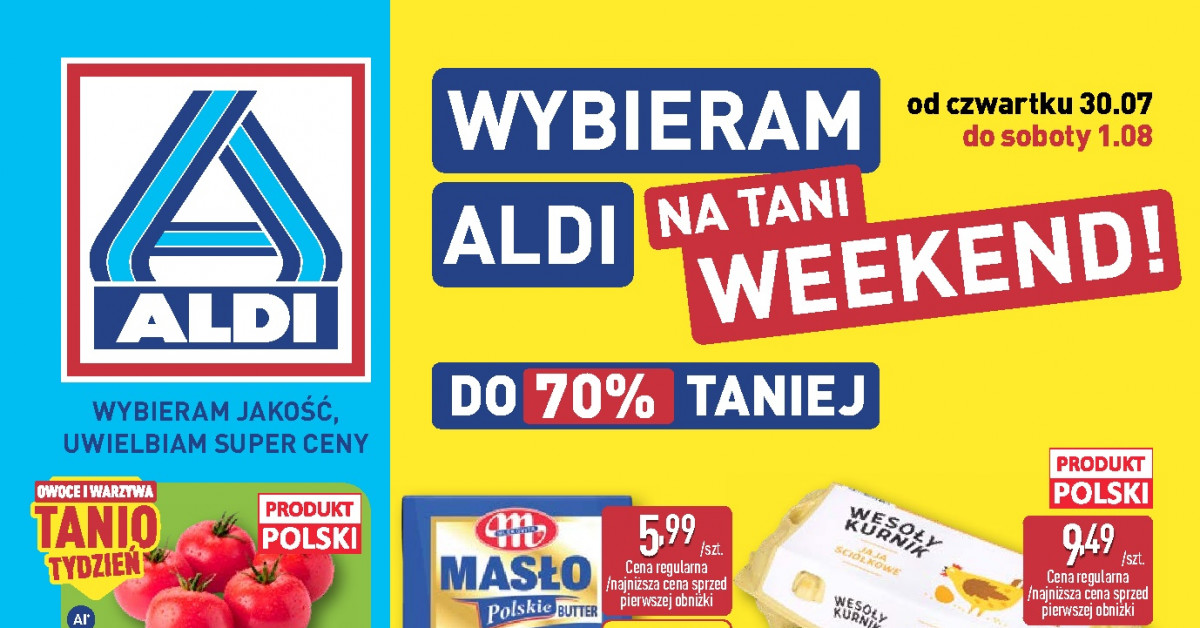 Nowa gazetka Aldi (30.07–01.08): 10 promocji, które warto znać — przegląd najlepszych okazji