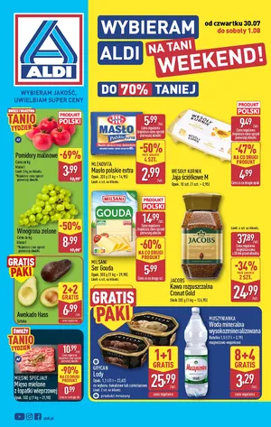 Oferta weekendowa od czwartku 30.07 do soboty 1.08