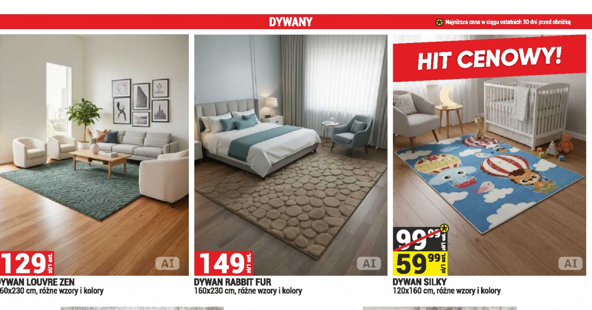 Tani luksus: Dywan SILKY za 59,99 zł (wcześniej 99 zł) — metamorfoza salonu w kilka minut