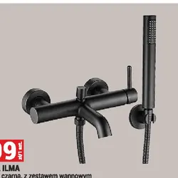 BATERIA ILMA wannowa, czarna, z zestawem wannowym