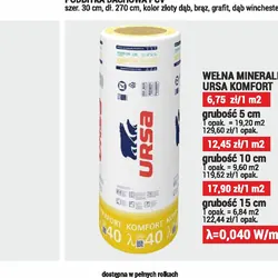 WEŁNA MINERALNA URSA KOMFORT