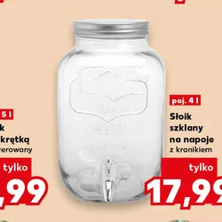 Słoik szklany na napoje z kranikiem