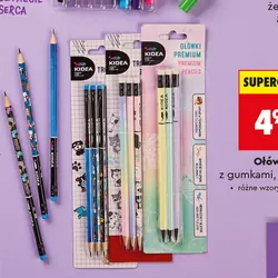 Ołówki HB z gumkami